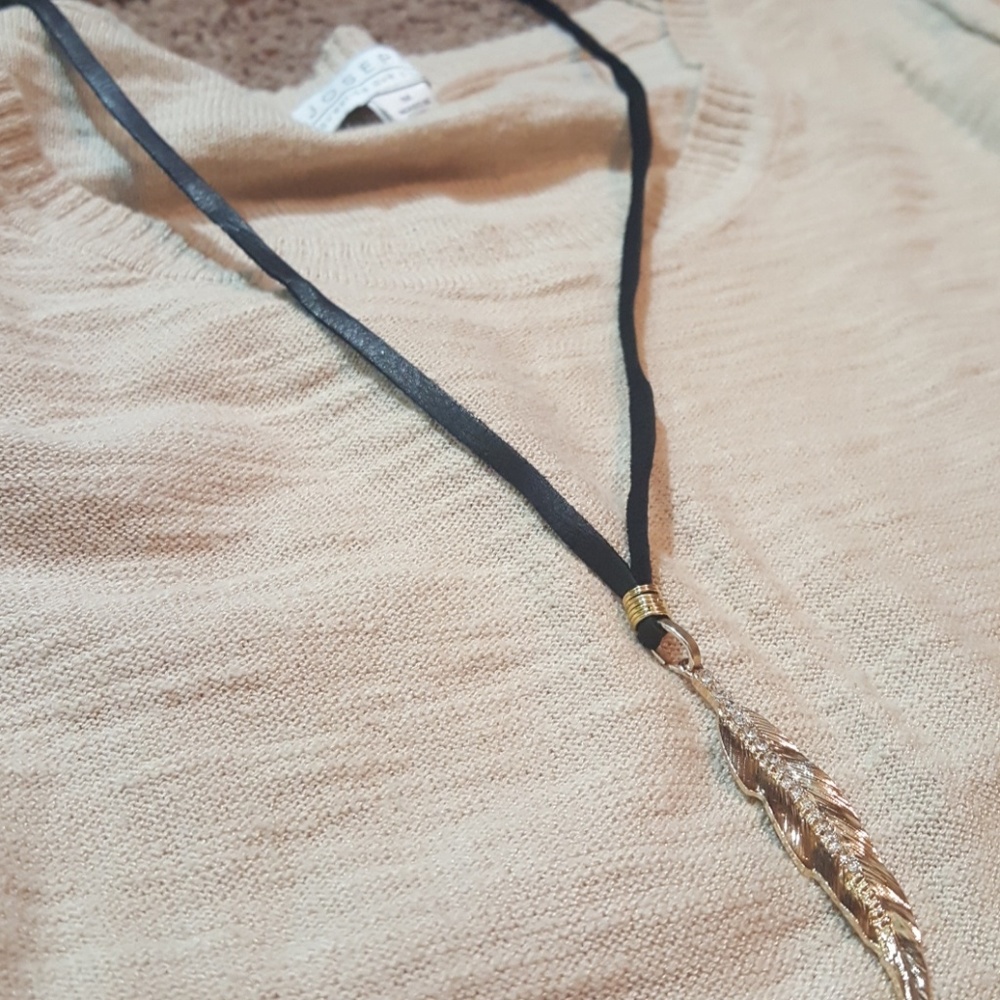 Golden Feather Necklace